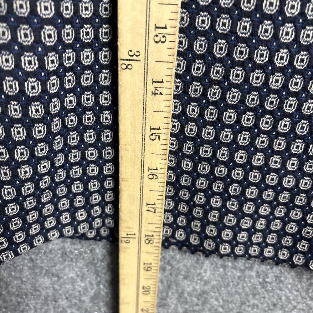 Theory Seraon Palmetto Knit Dress Womens Size 4 Navy Blue Geometric Money - Picture 5 of 9